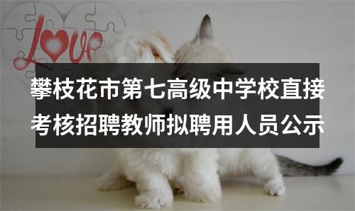 攀枝花市第七高级中学校直接考核招聘教师拟聘用人员公示 图片